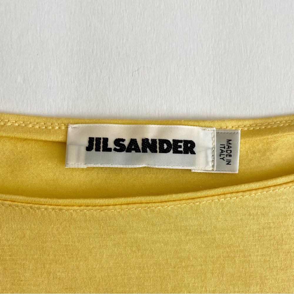 Jil Sander Short Sleeve Blouse Top Yellow Size L - Picture 4 of 8